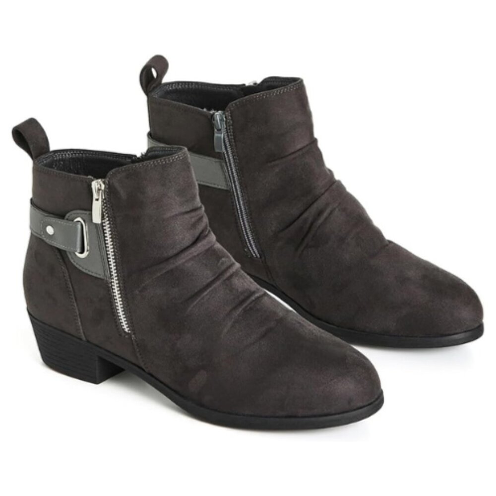 AVENUE Women's Cloudwalkers Wide Fit Ankle Boot Rossi  Wide Fit, GREY